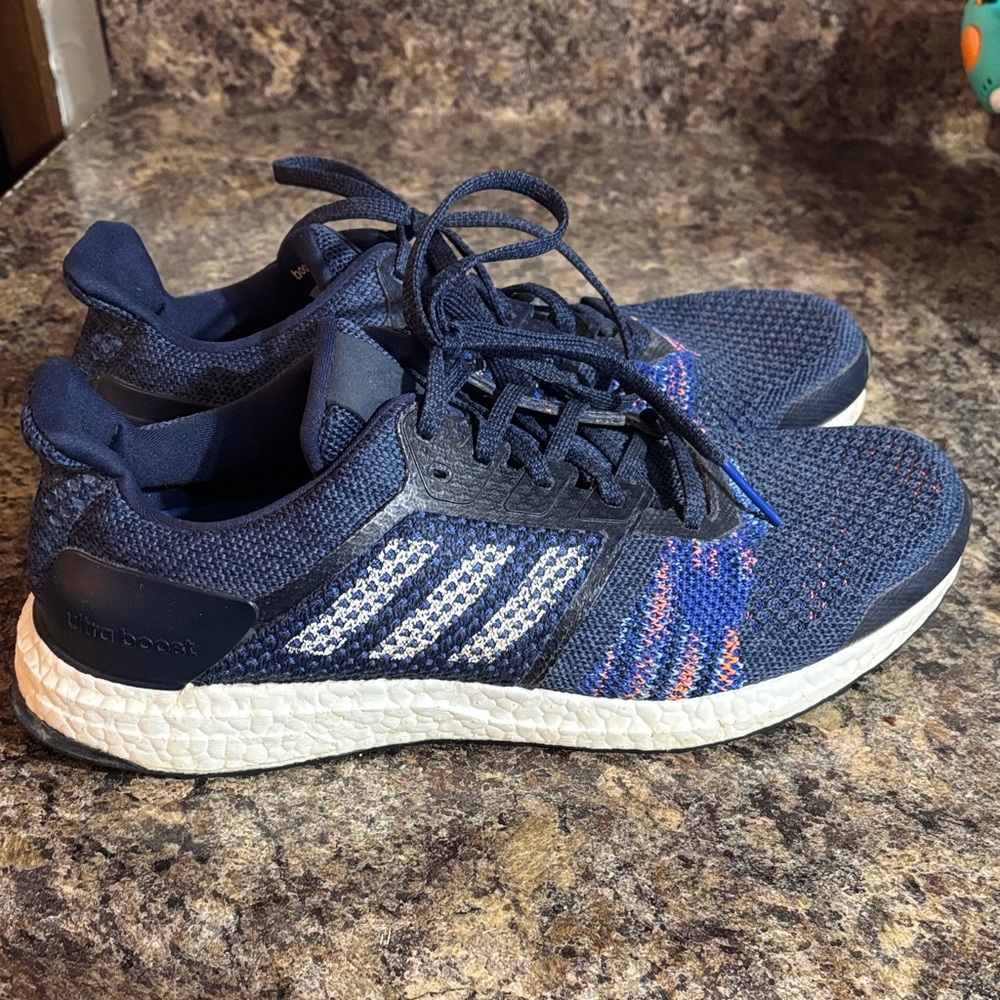 Adidas UltraBoost Nobel Blue Running Shoes Knit Top Comfort Shoes Men's 10